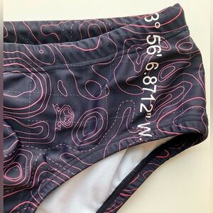 NASTY PIG [VGUC] Men’s Swimsuit Topographic Bikini in Black & Red Size SMALL